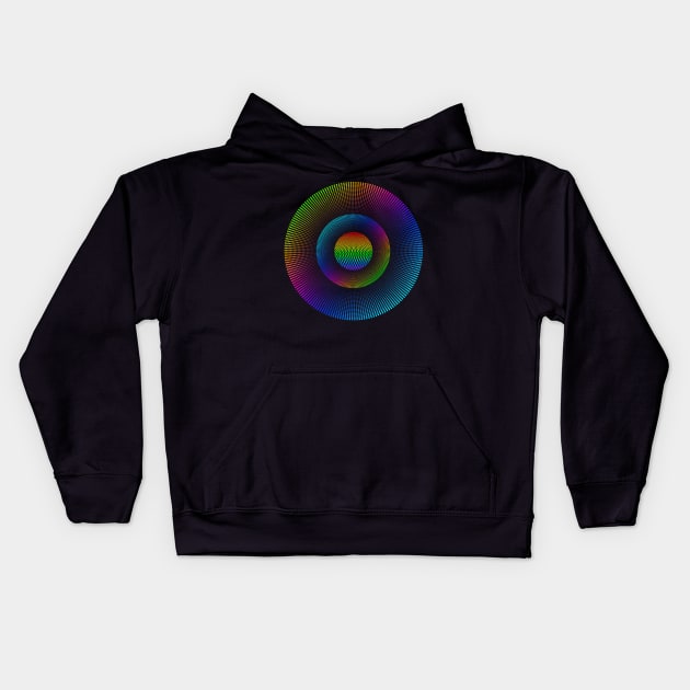 Circled Optical Illusion - #15 Kids Hoodie by DaveDanchuk